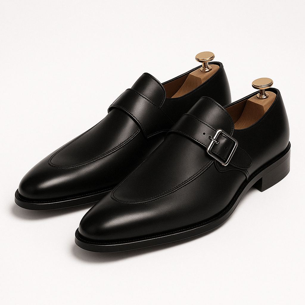 Men's buckle closure dress shoes