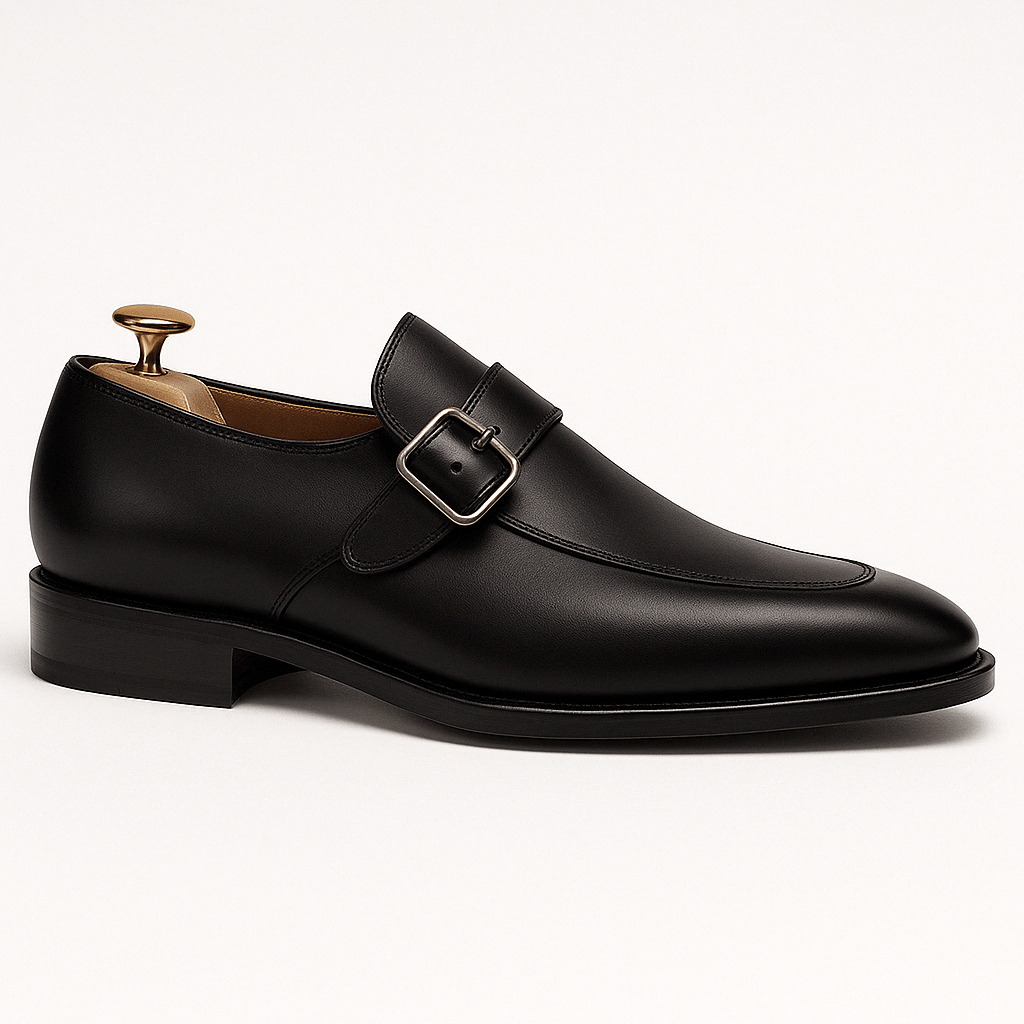 Men's buckle closure dress shoes