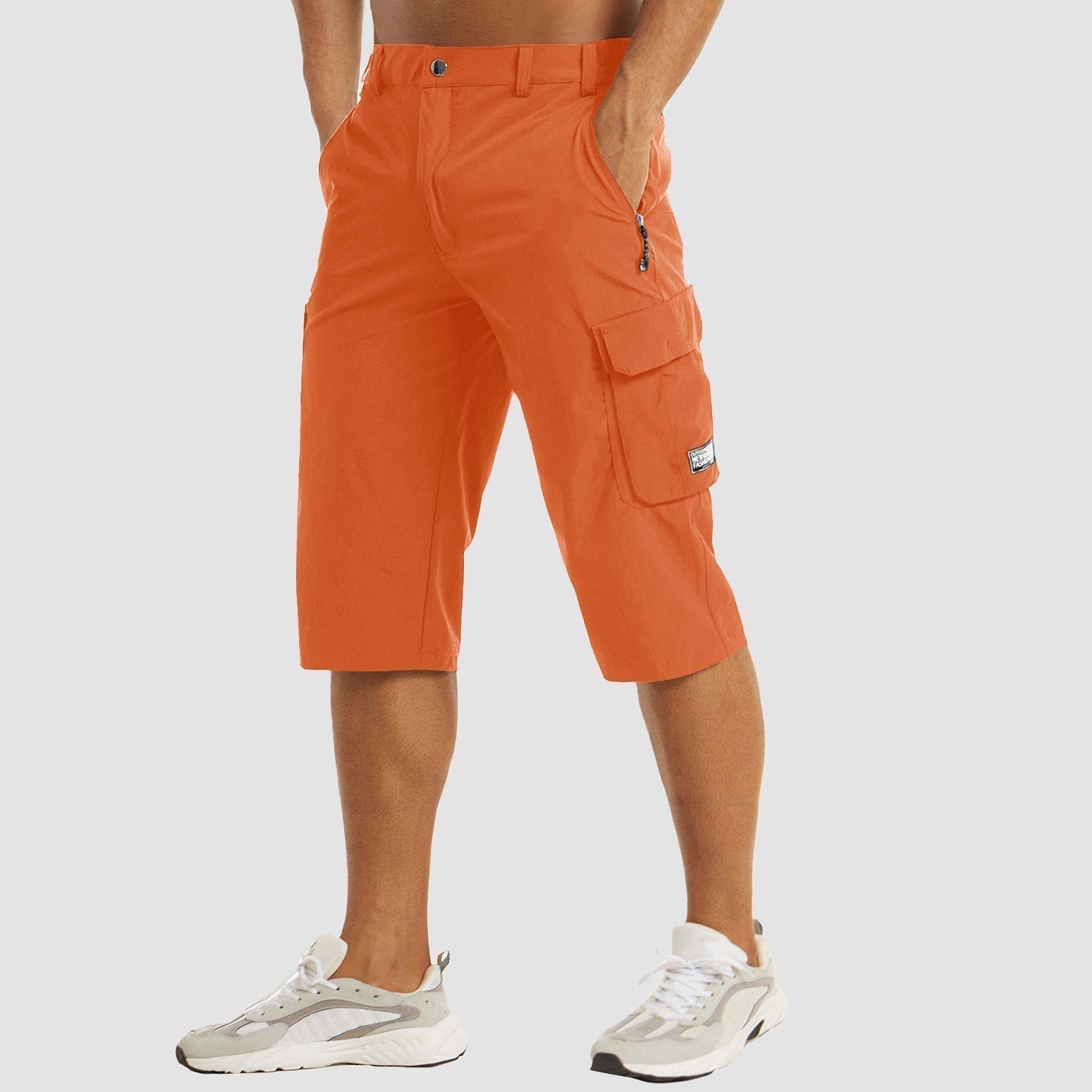 Men's cargo shorts - knee-length