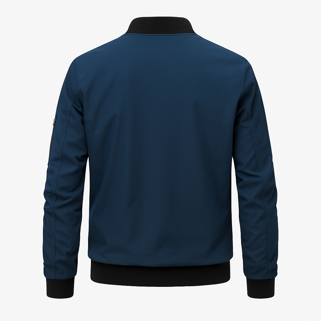 Men’s harrington-style summer bomber jacket – lightweight with zip pocket