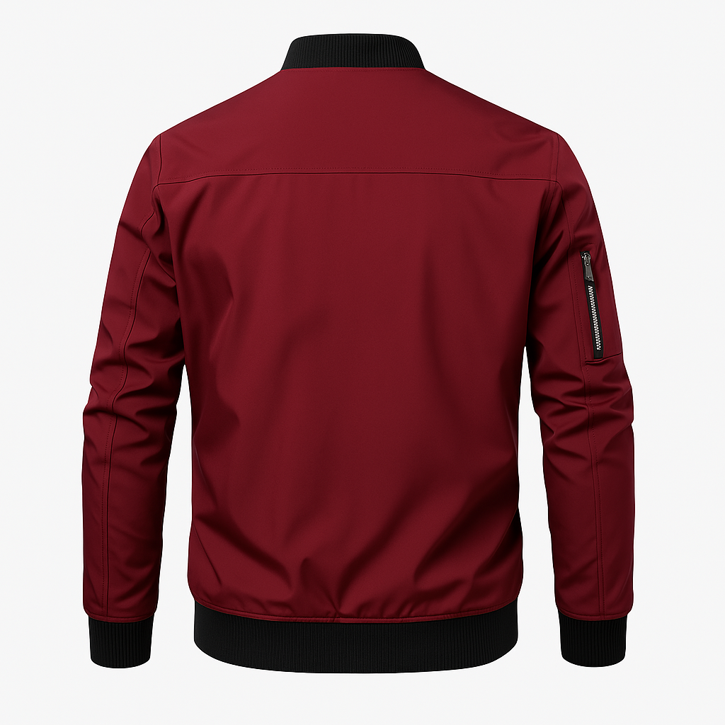 Men’s harrington-style summer bomber jacket – lightweight with zip pocket