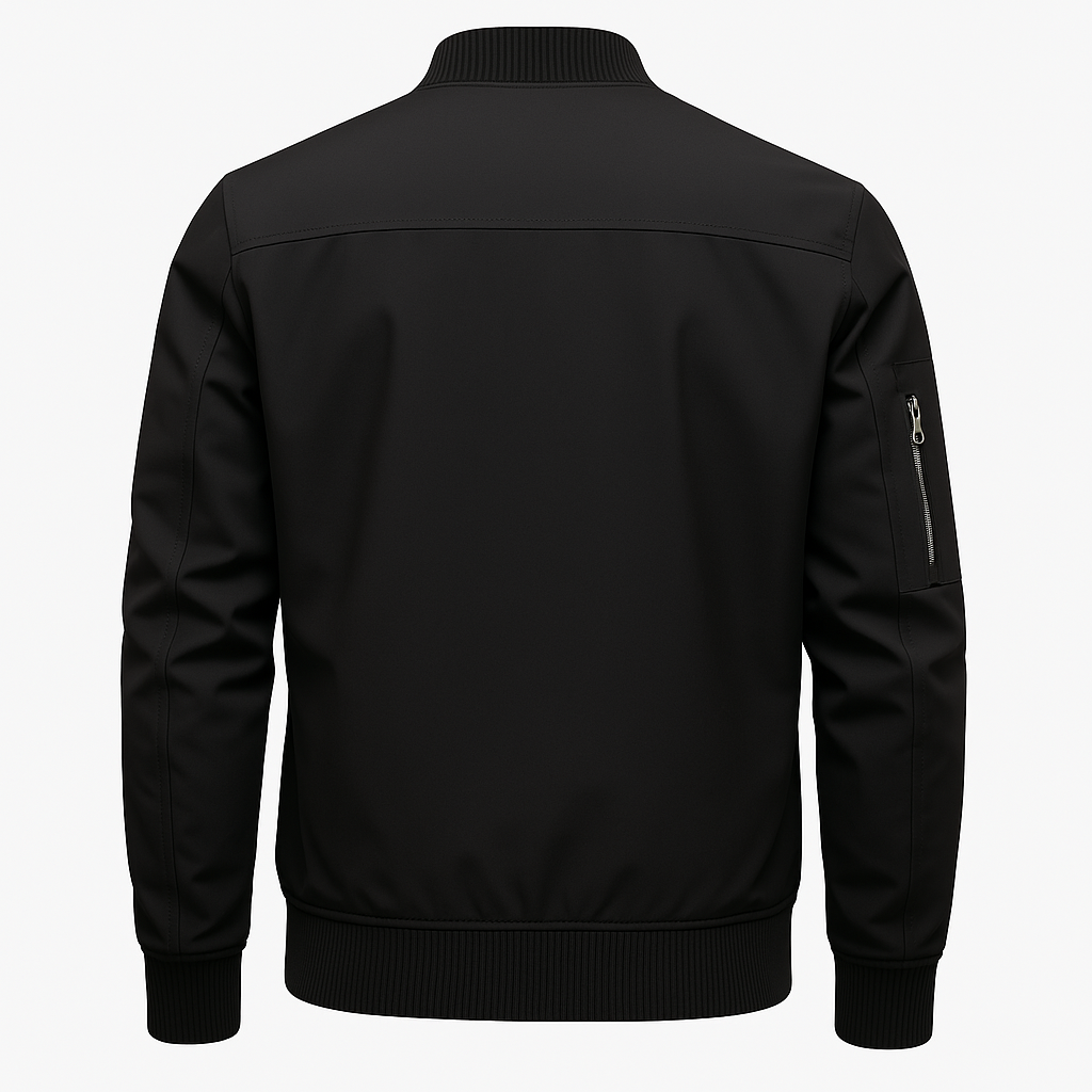 Men’s harrington-style summer bomber jacket – lightweight with zip pocket