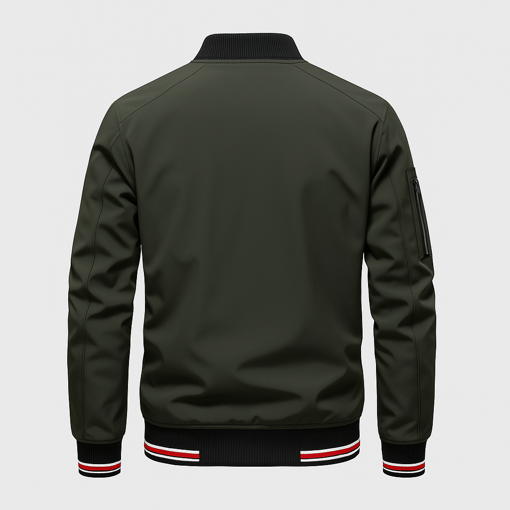 Men’s harrington-style summer bomber jacket – lightweight with zip pocket