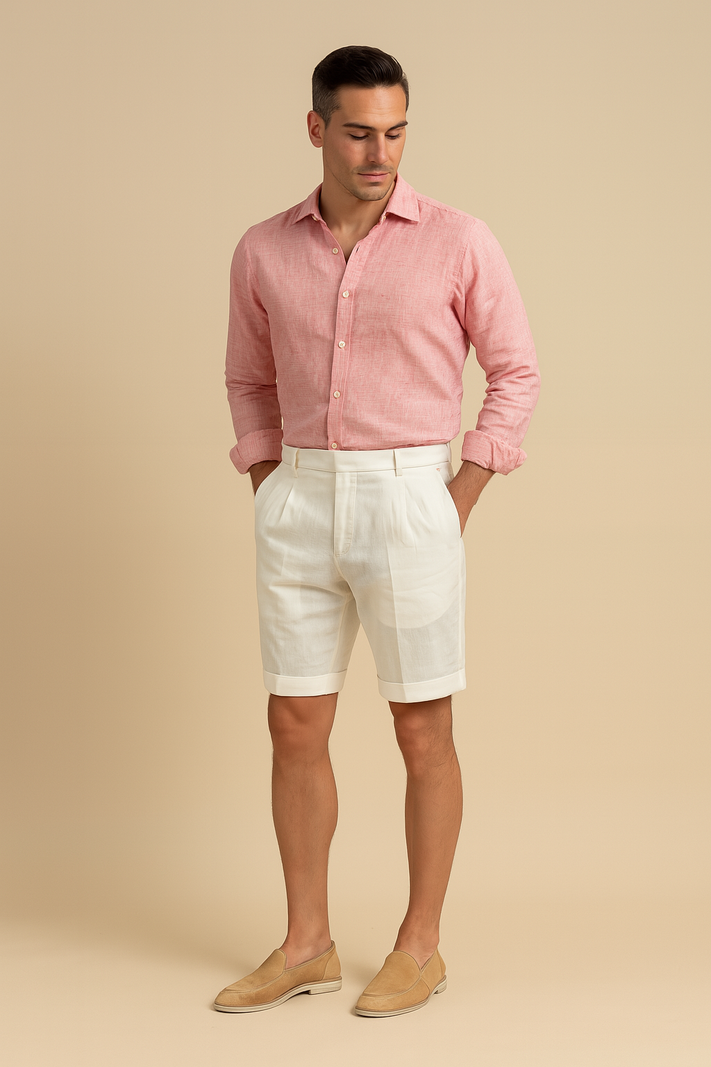 Men’s oxford-style shorts