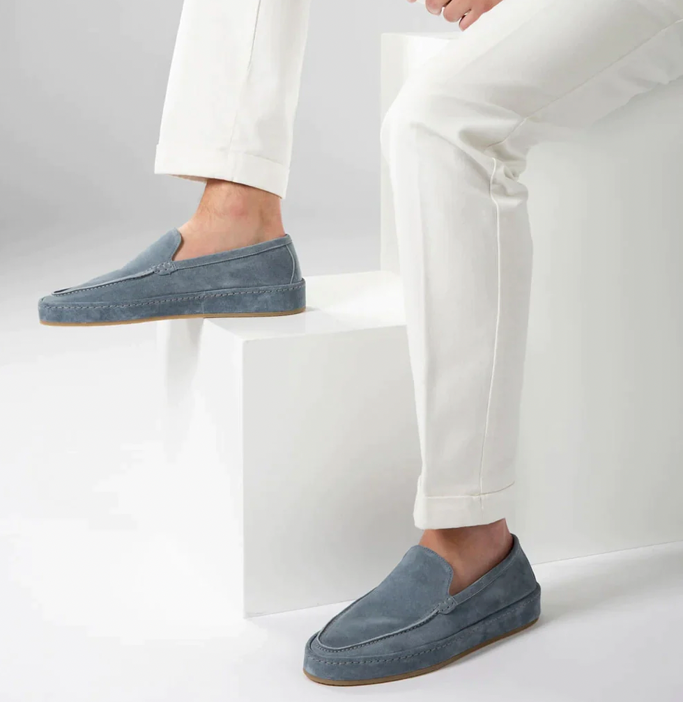 Men's suede summer loafers