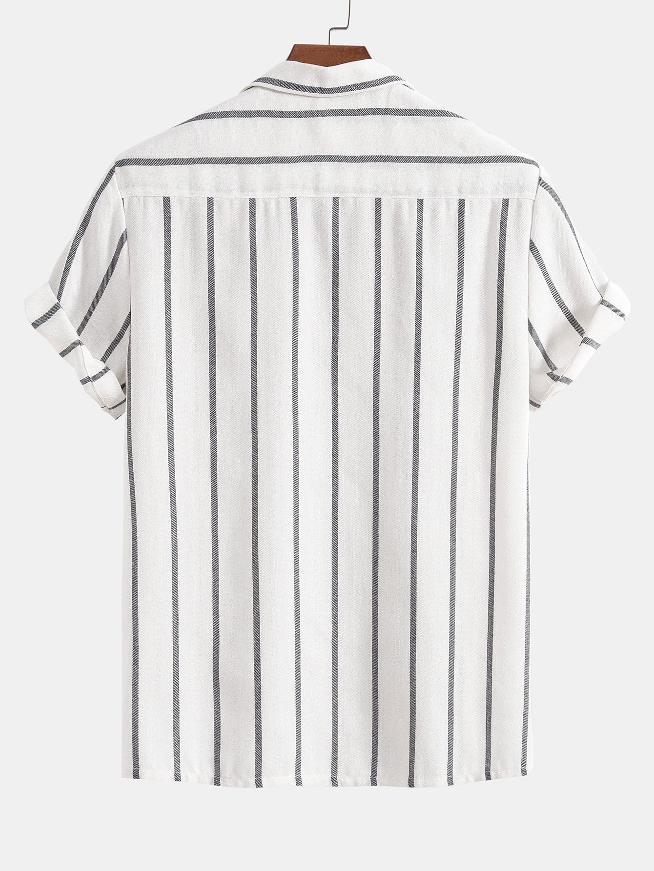 Men's summer co-ord set - striped short sleeve shirts & casual shorts