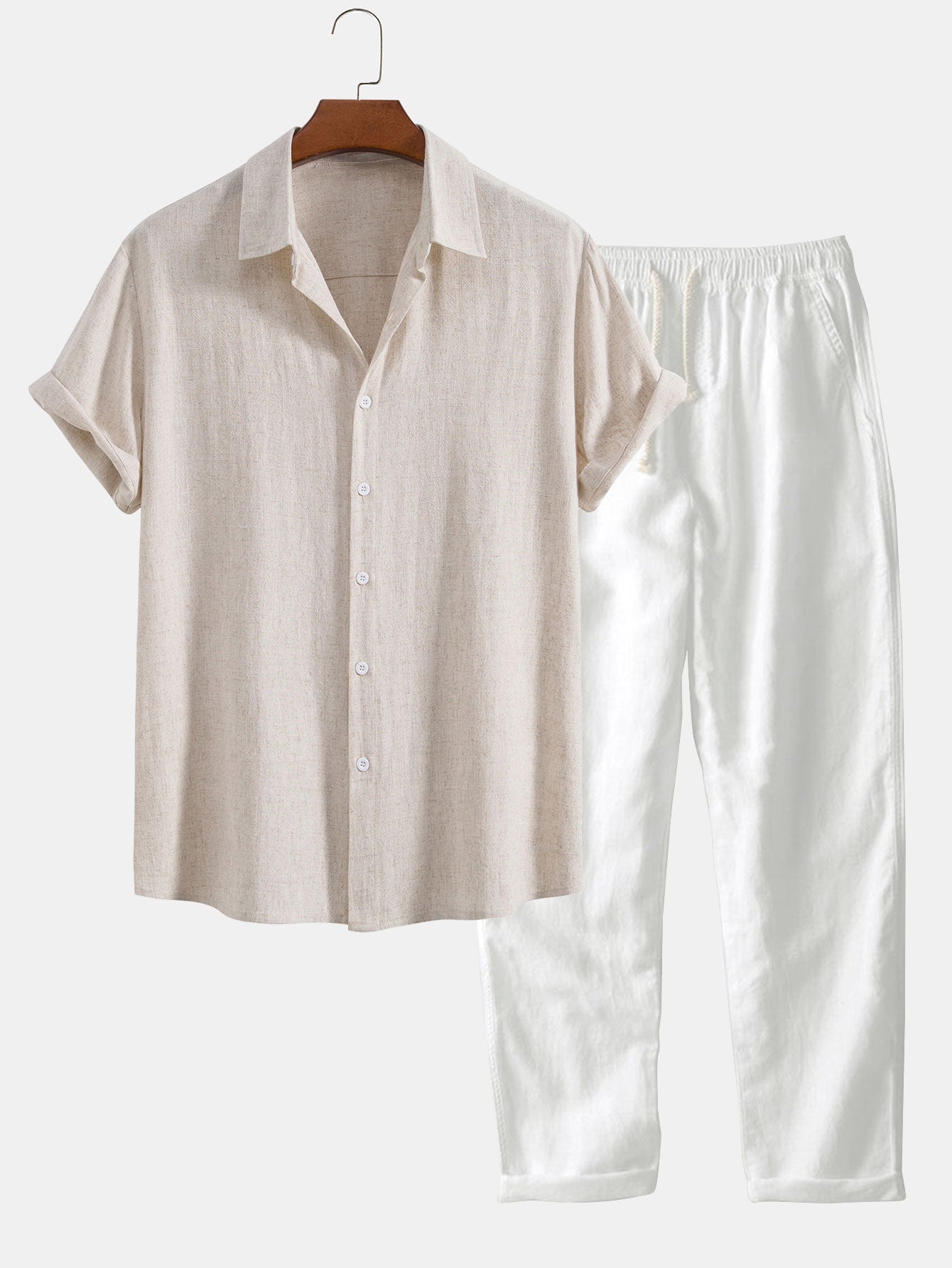 Men's summer co-ord - short sleeve shirt & relaxed fit trousers