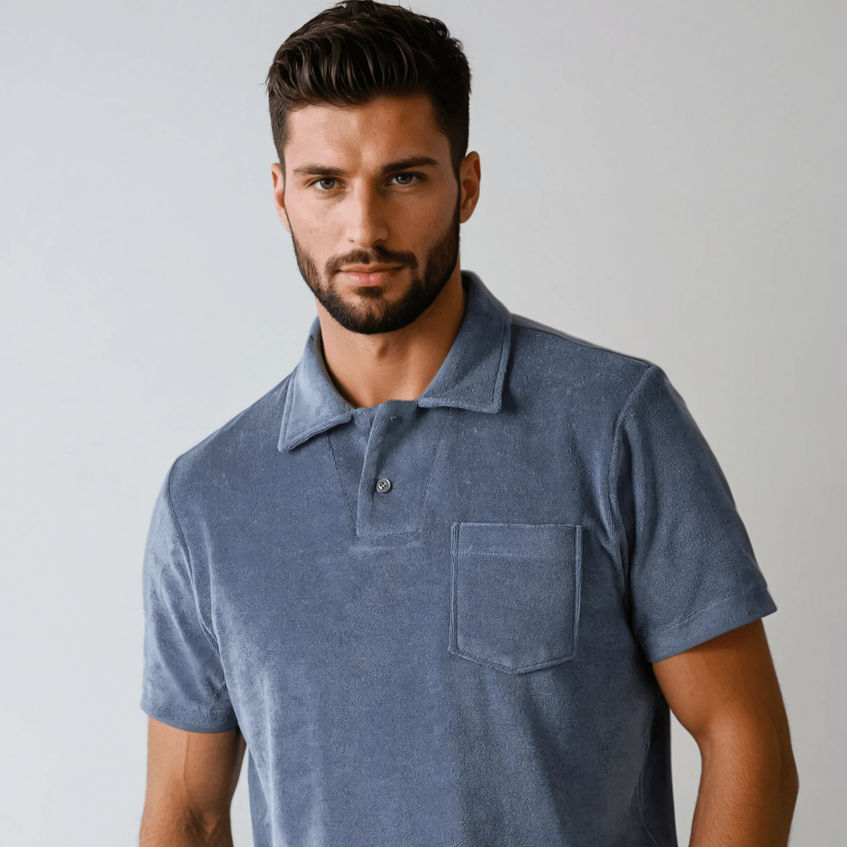 Men’s terry polo shirt