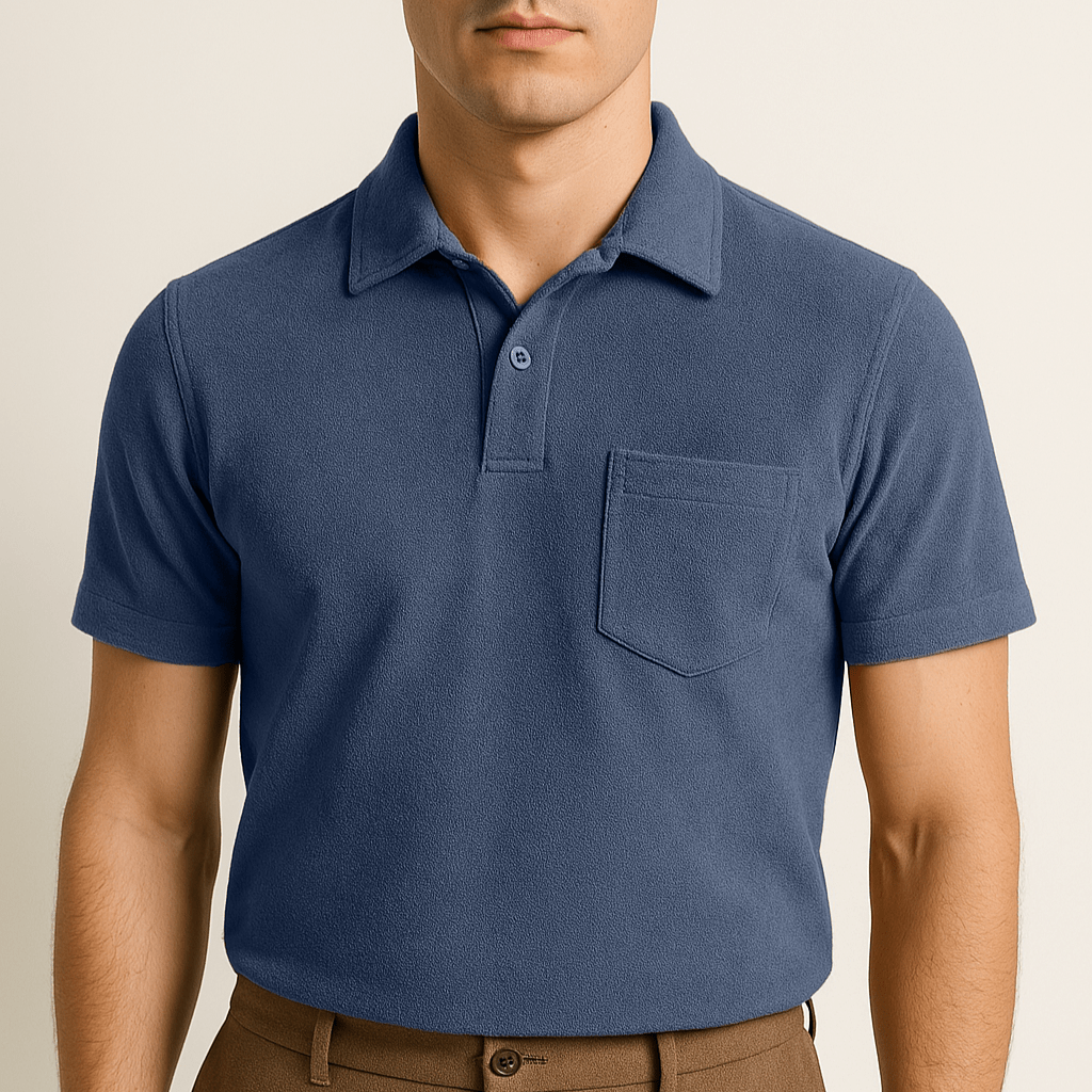 Men’s terry polo shirt