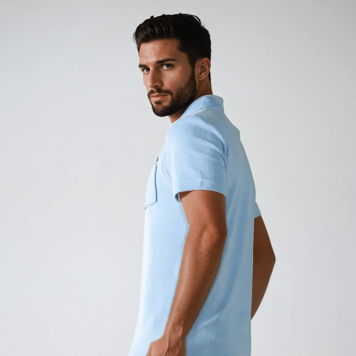 Men’s terry polo shirt
