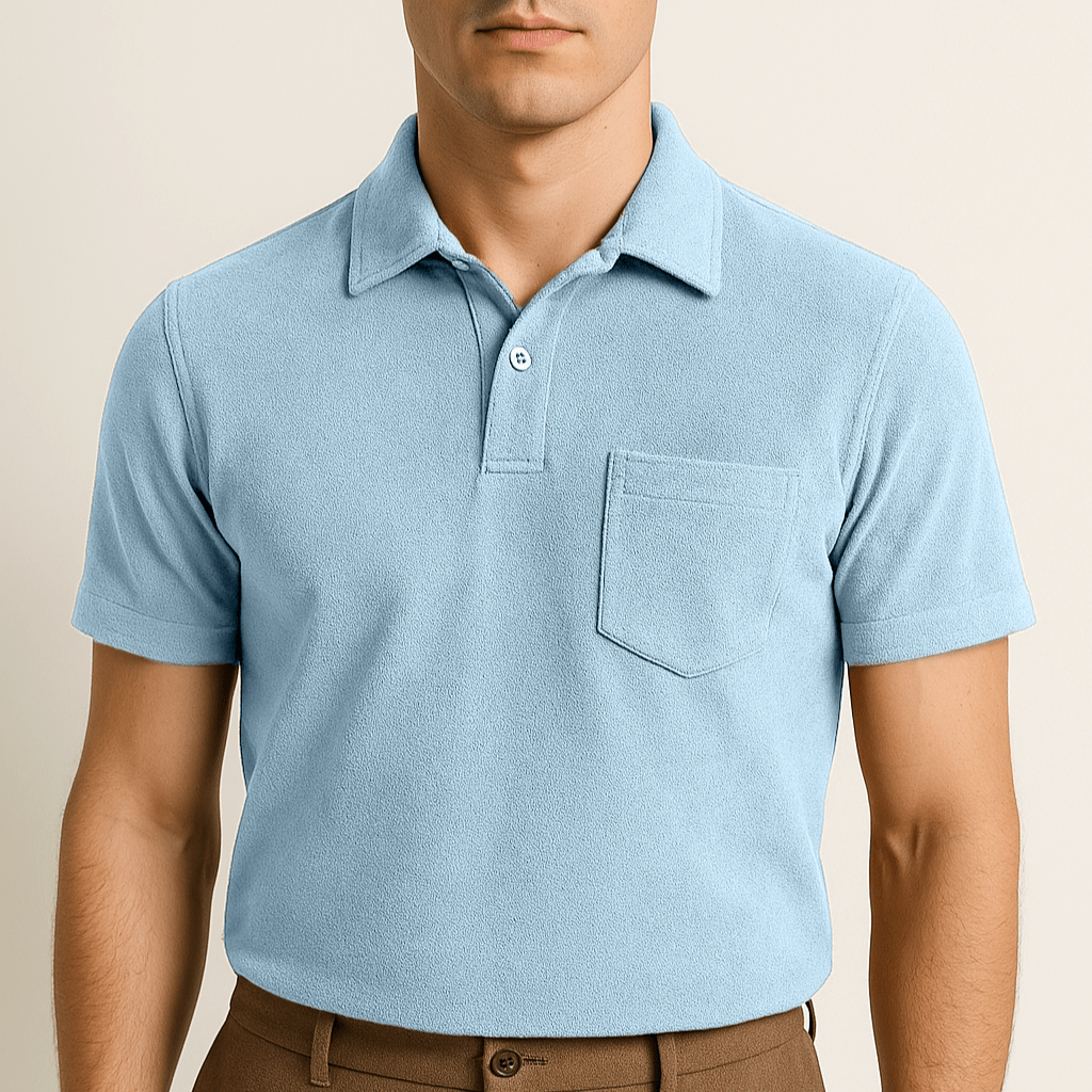 Men’s terry polo shirt