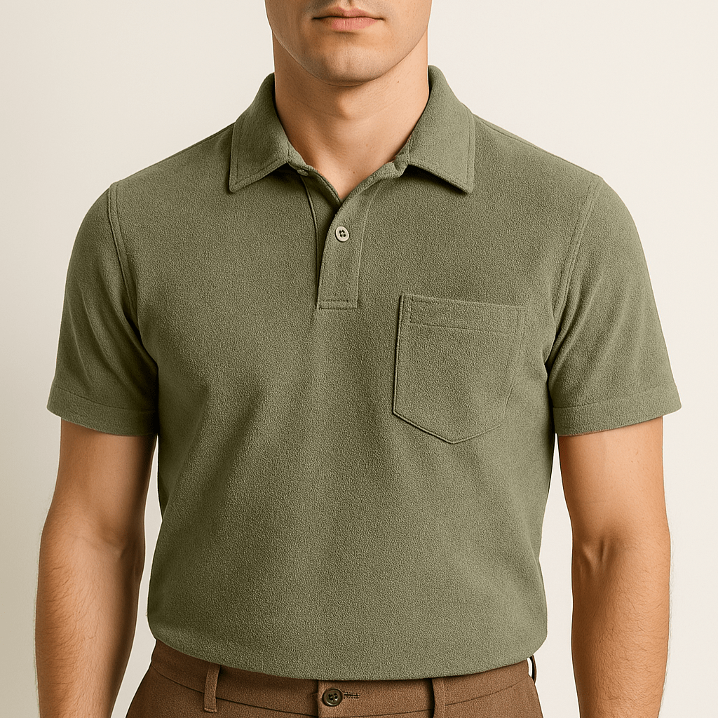 Men’s terry polo shirt