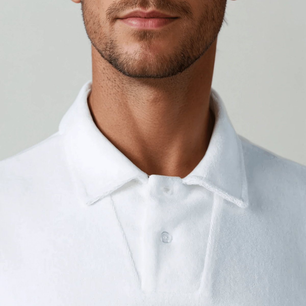 Men’s terry polo shirt