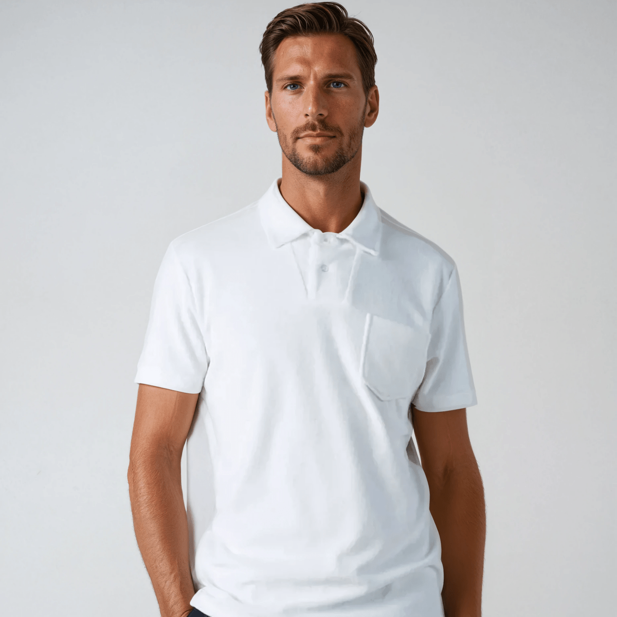Men’s terry polo shirt