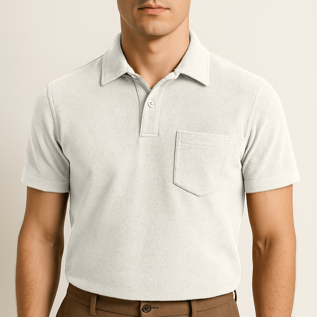 Men’s terry polo shirt