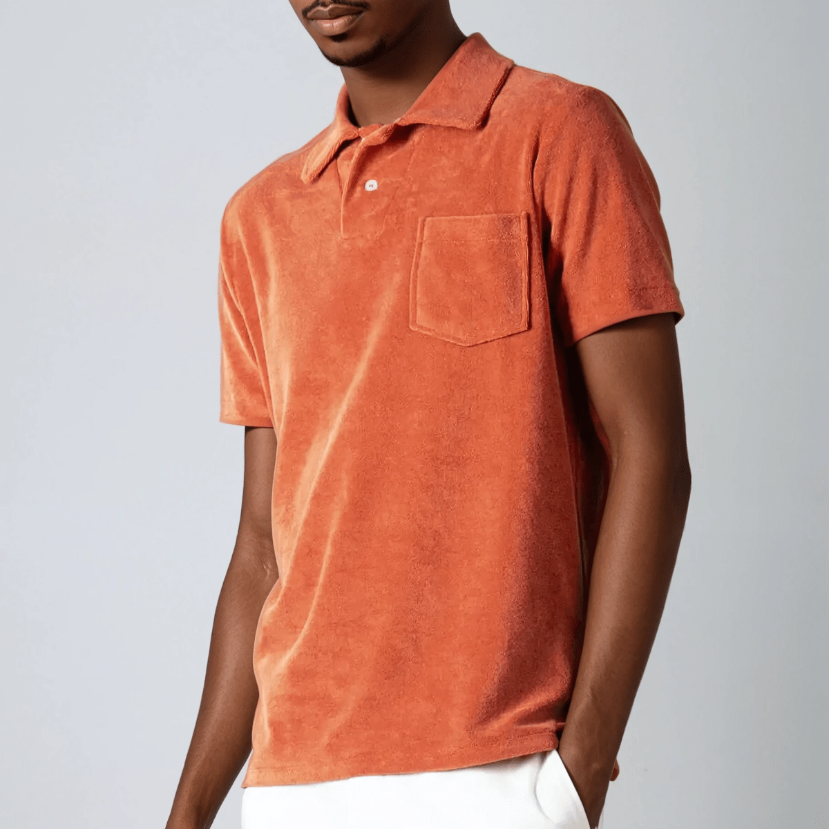 Men’s terry polo shirt