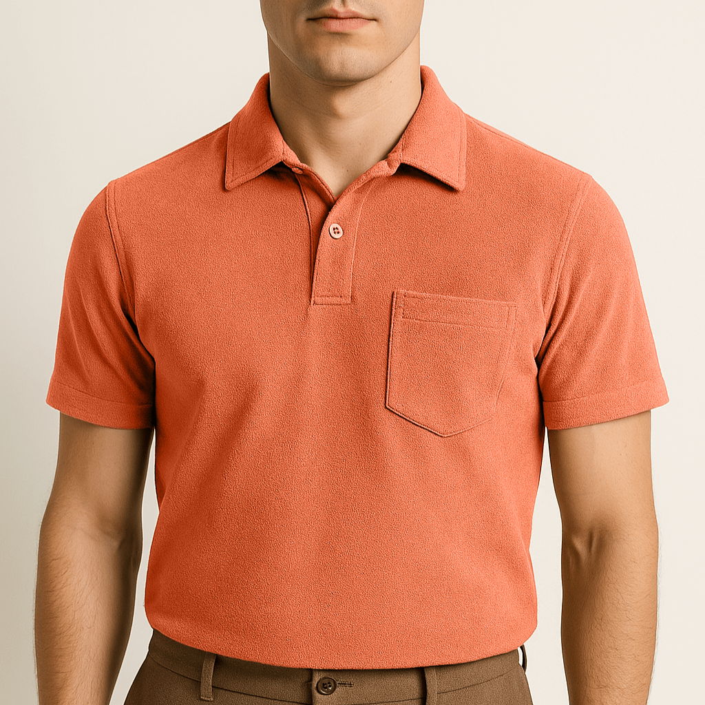 Men’s terry polo shirt