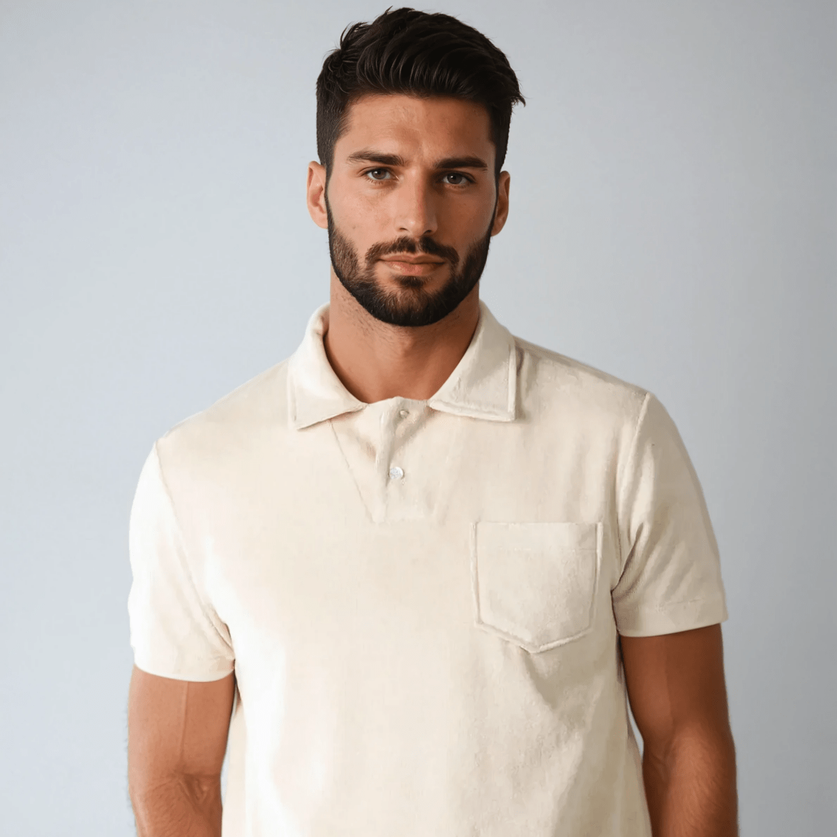 Men’s terry polo shirt