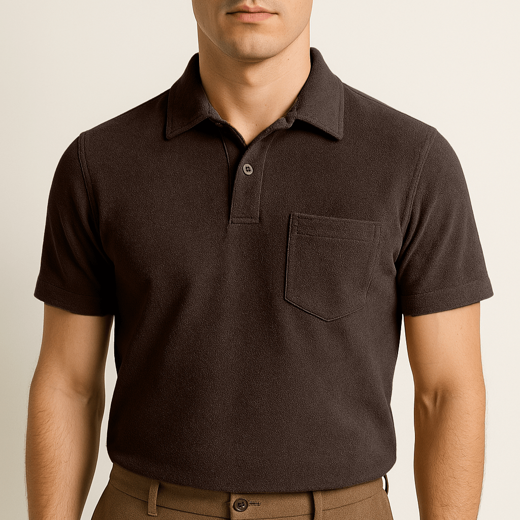 Men’s terry polo shirt