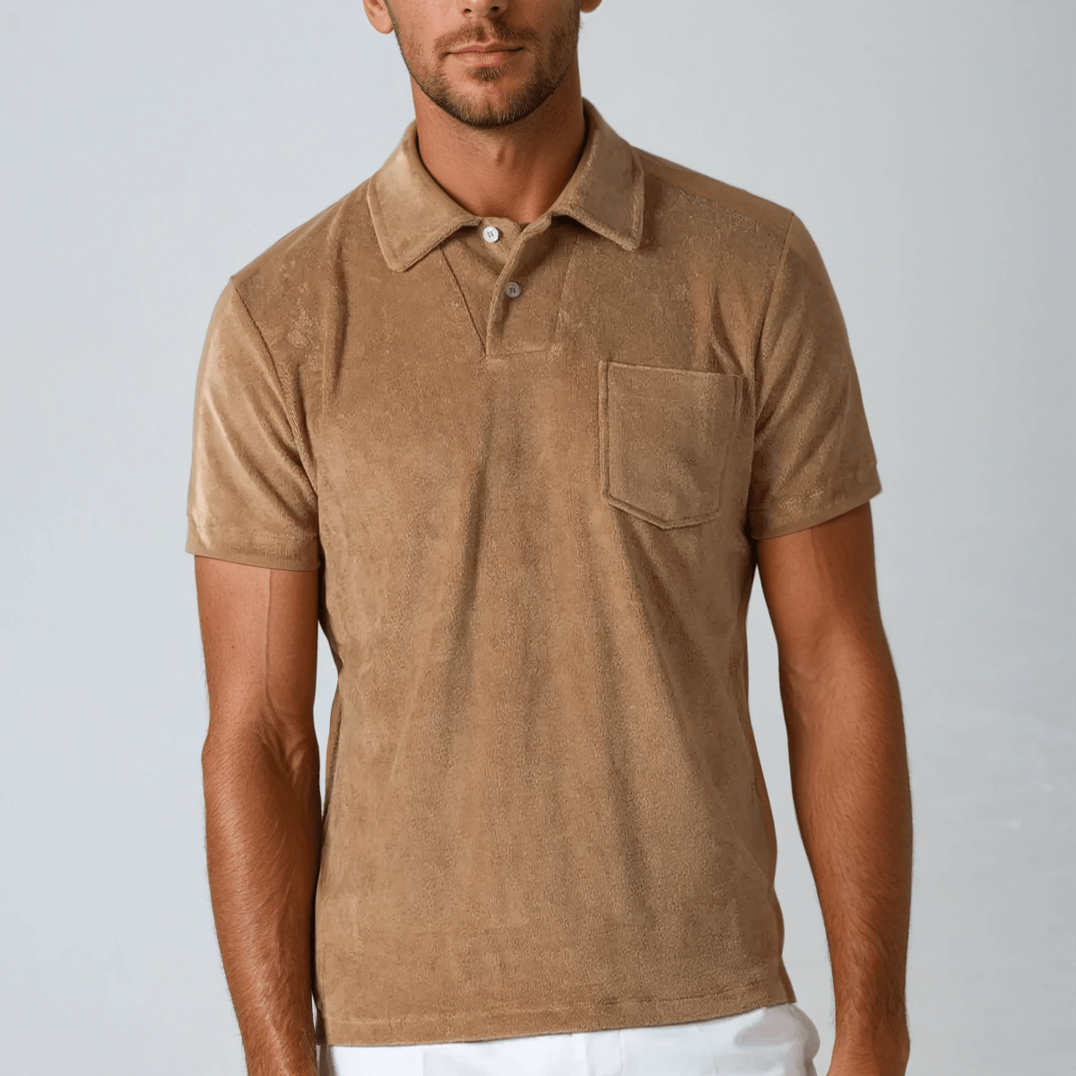 Men’s terry polo shirt