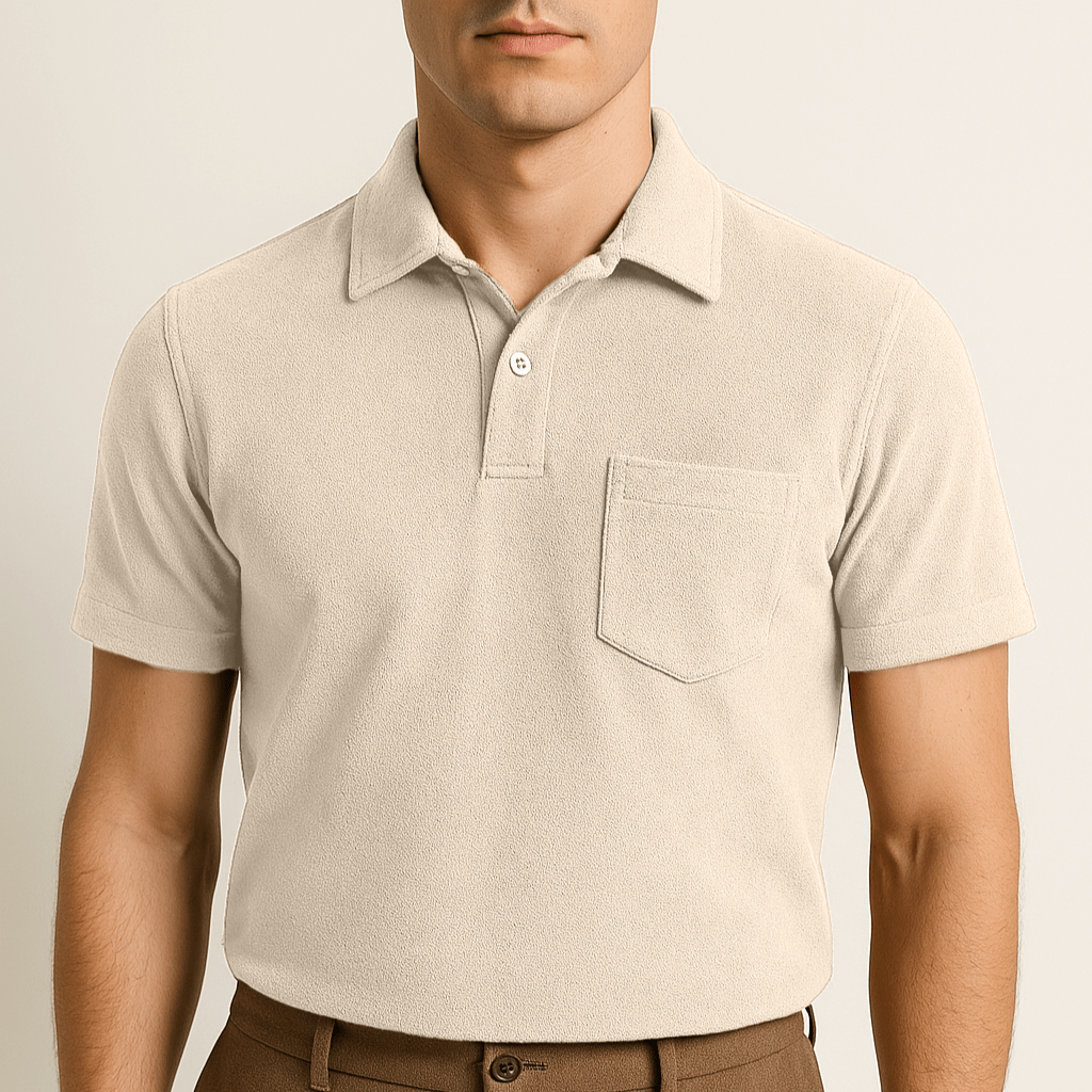 Men’s terry polo shirt