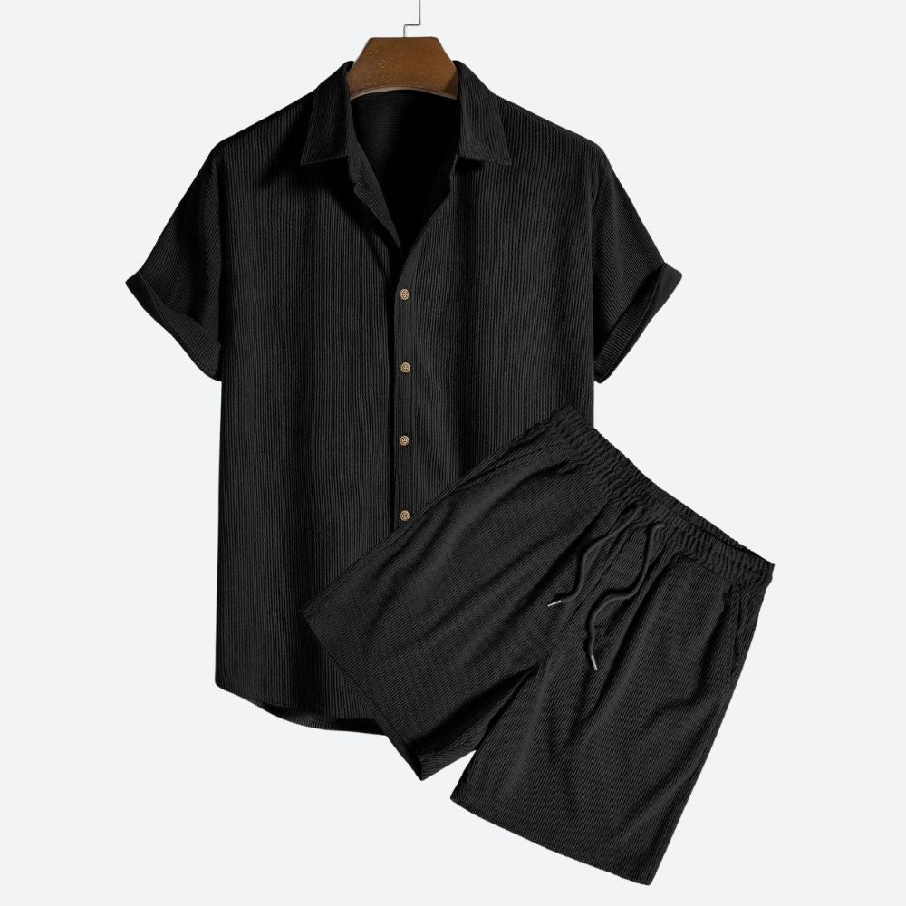 Men’s two-piece summer set – short sleeve shirt & shorts