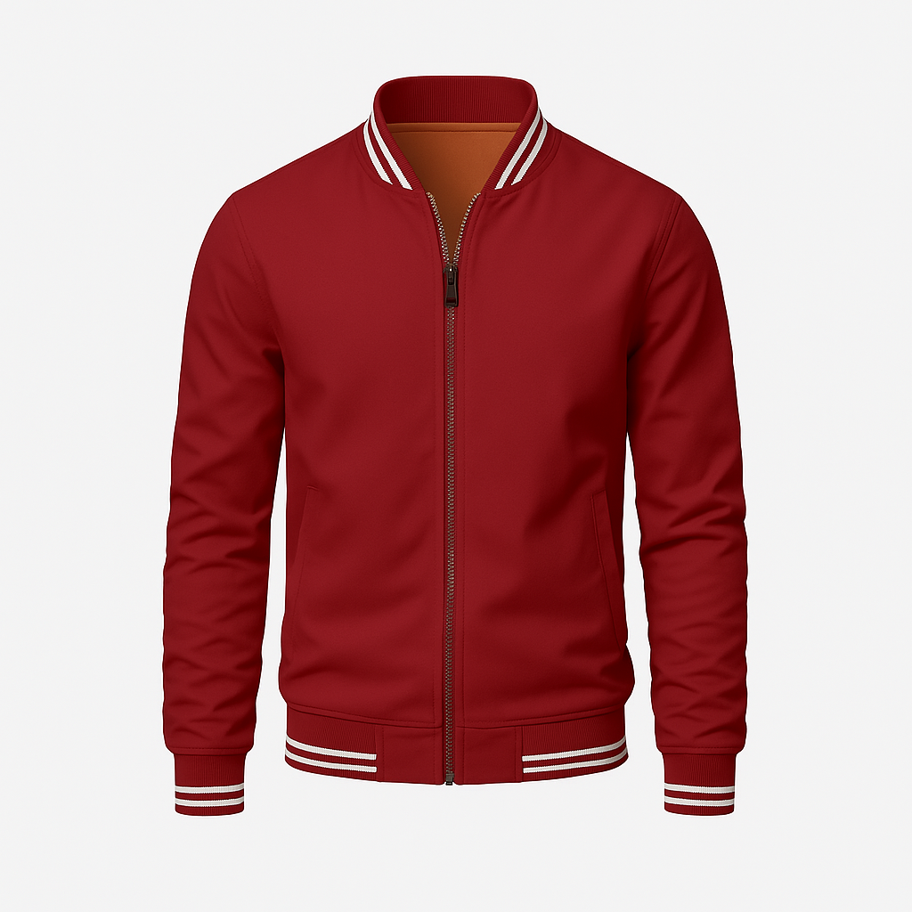 Men's zip-up bomber jacket