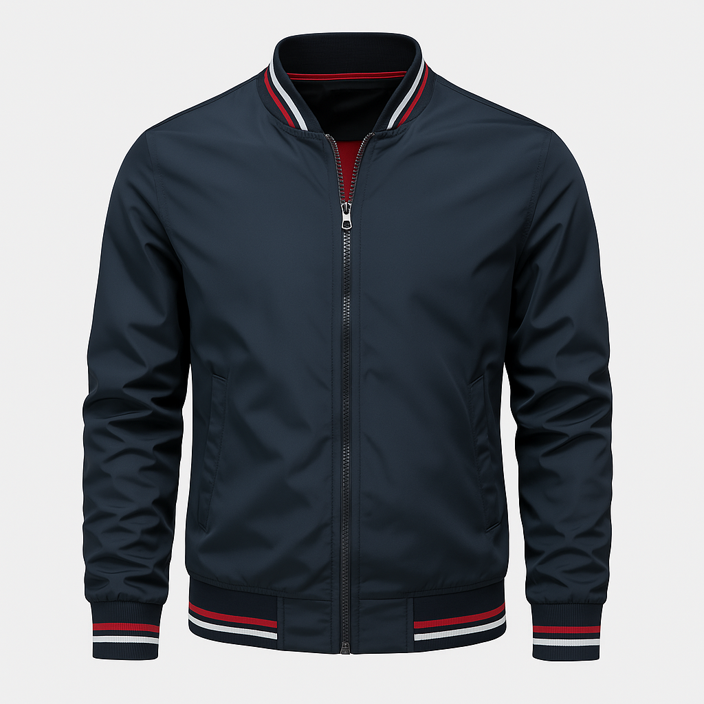 Men's zip-up bomber jacket