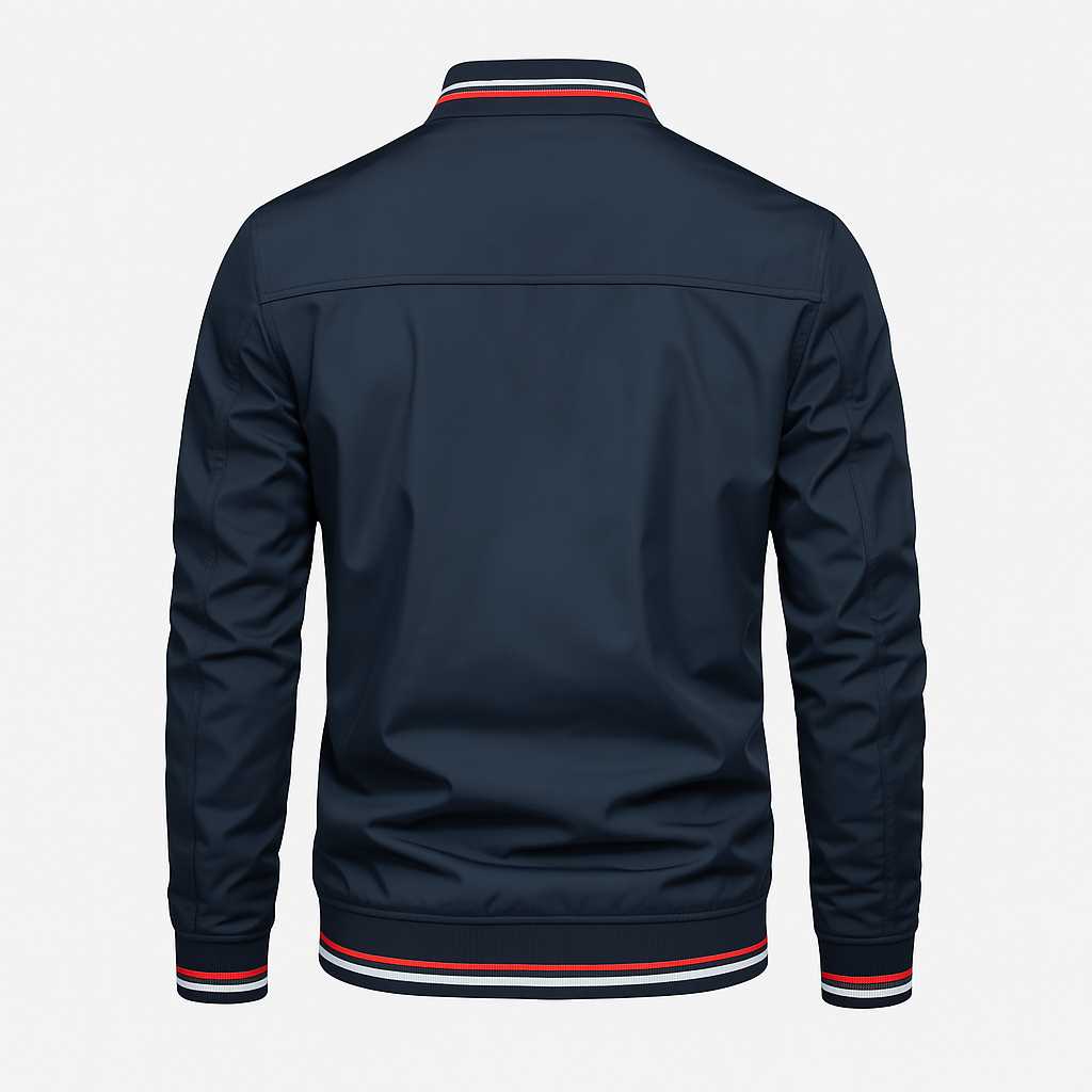Men's zip-up bomber jacket