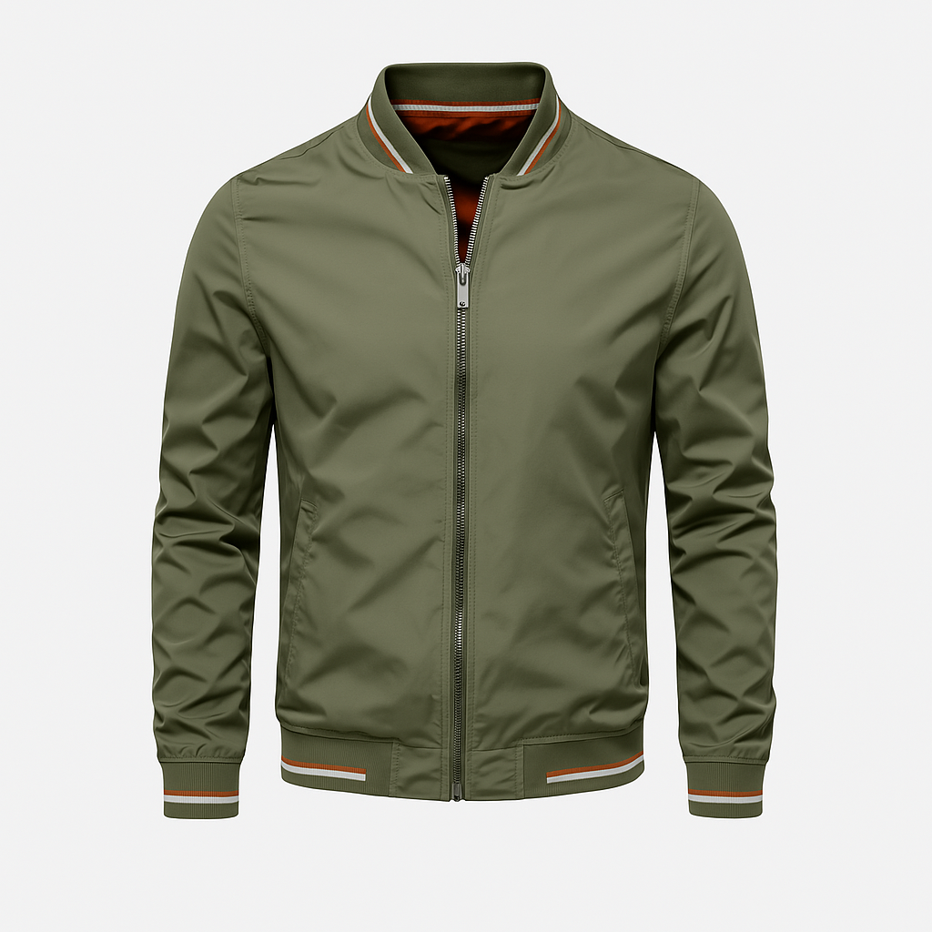 Men's zip-up bomber jacket