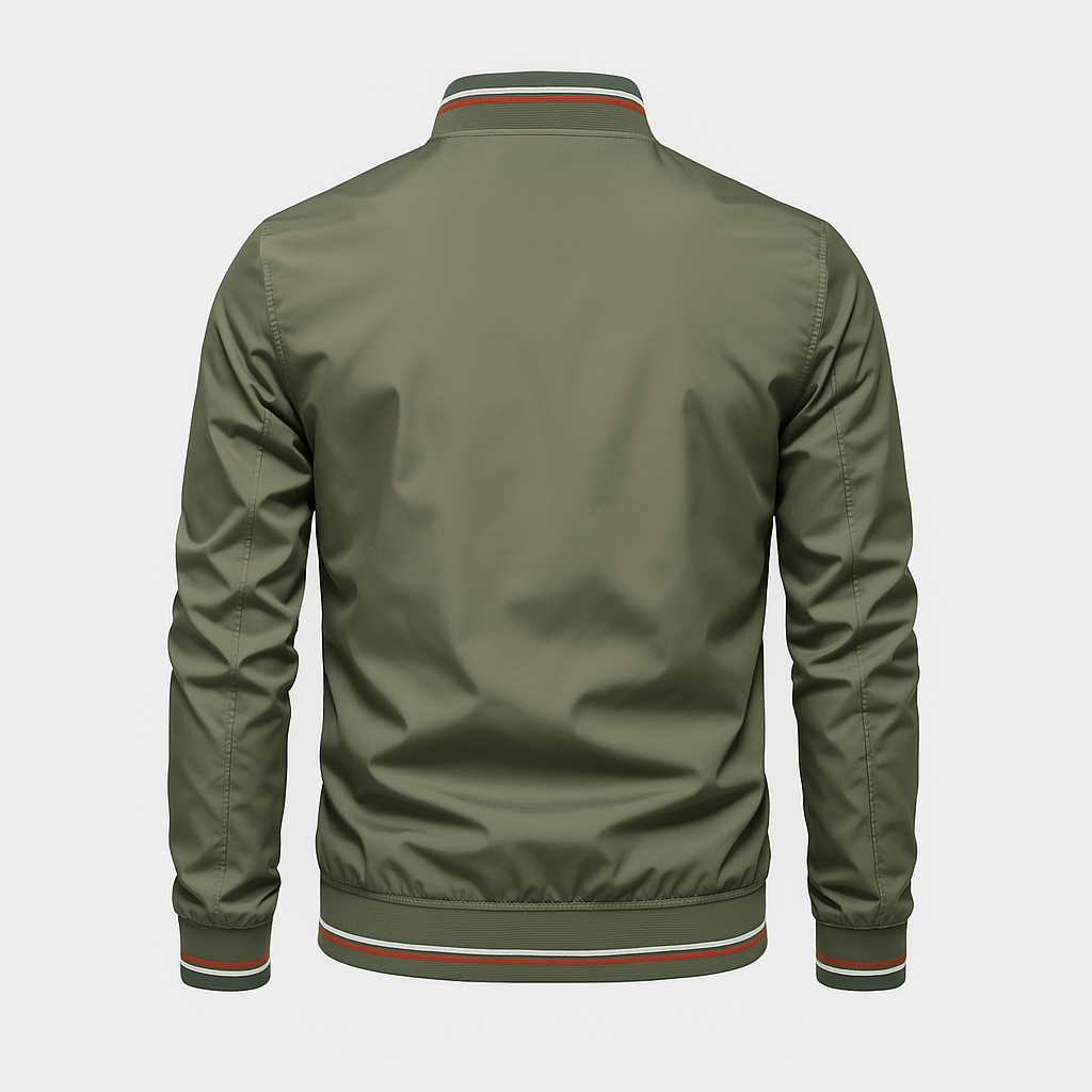 Men's zip-up bomber jacket