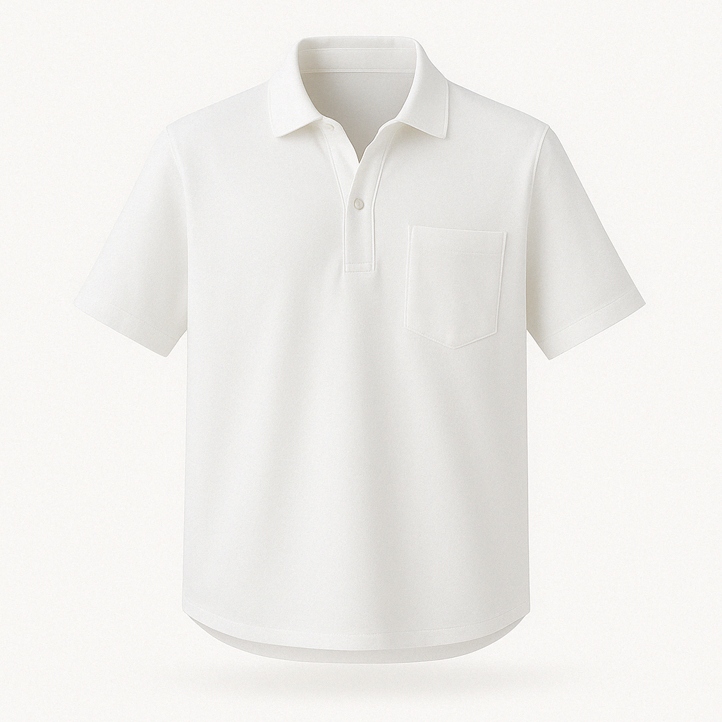 Men's short-sleeve polo shirt with chest pocket
