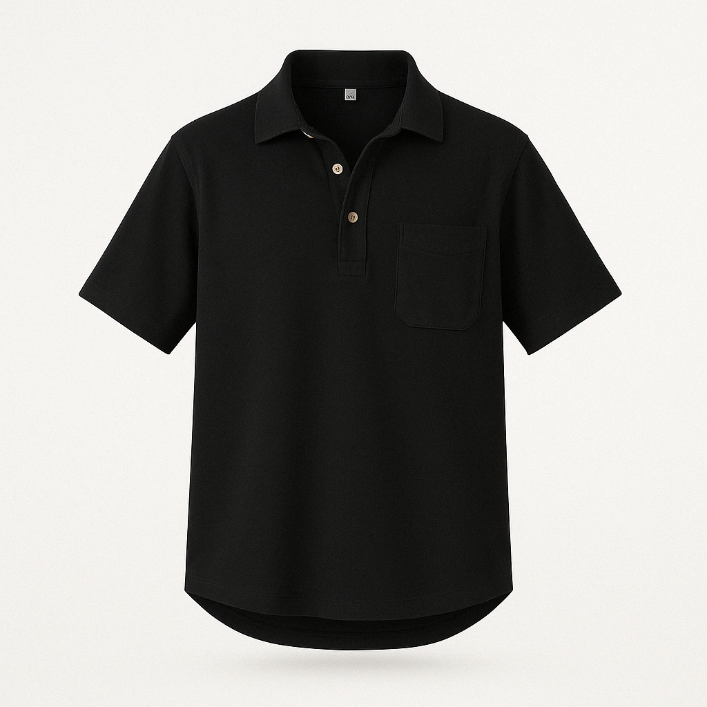Men's short-sleeve polo shirt with chest pocket