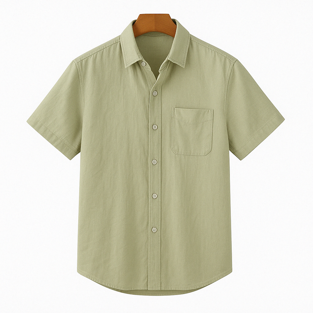 Men's short sleeve shirt - summer button-up