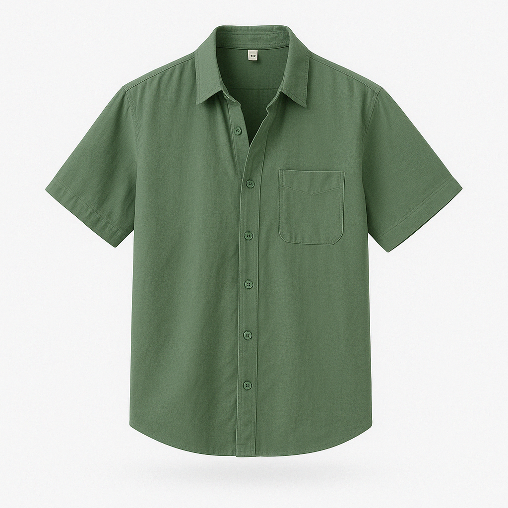 Men's short sleeve shirt - summer button-up