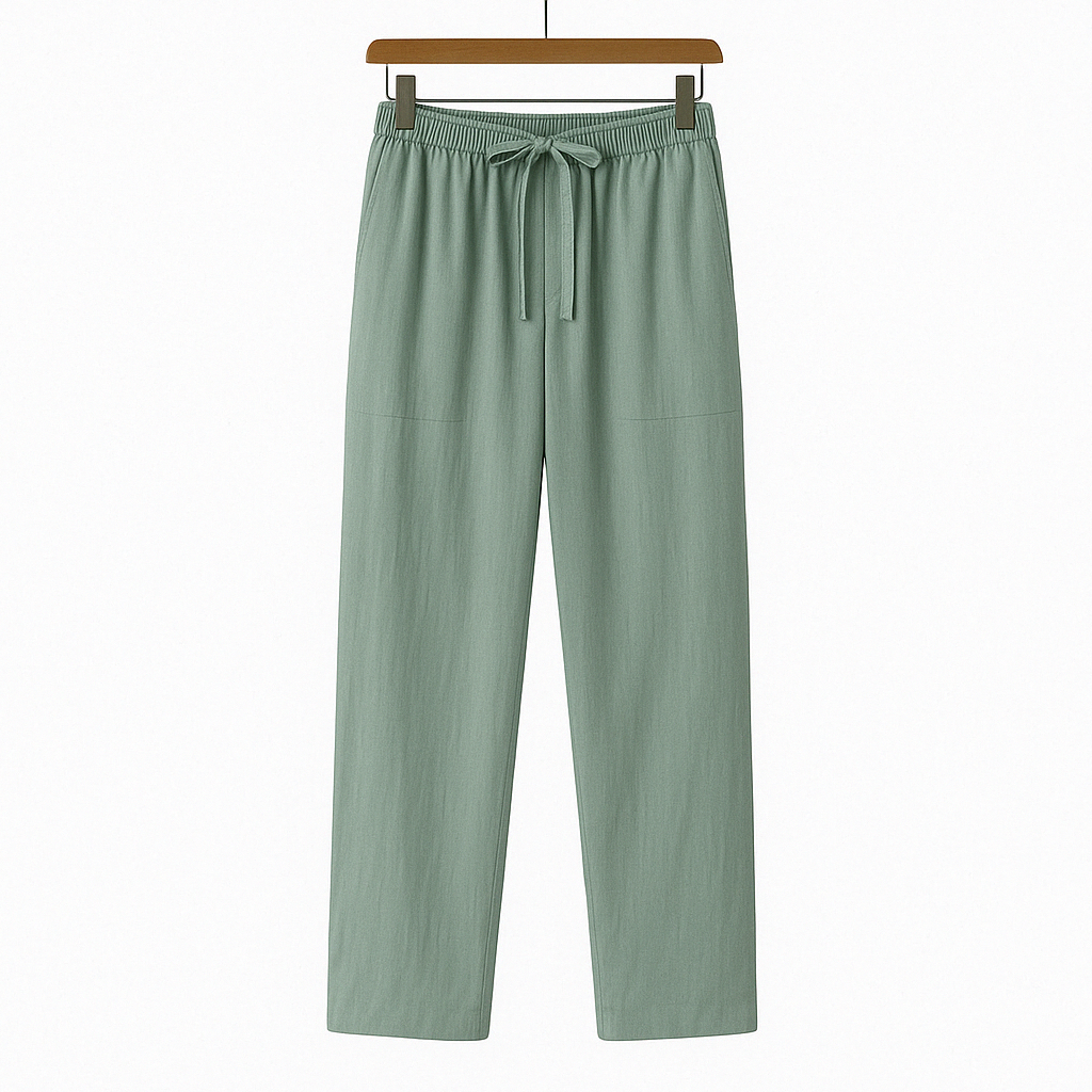 Men’s straight-leg trousers – loose fit summer style