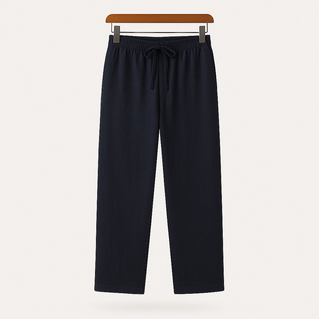 Men’s straight-leg trousers – loose fit summer style