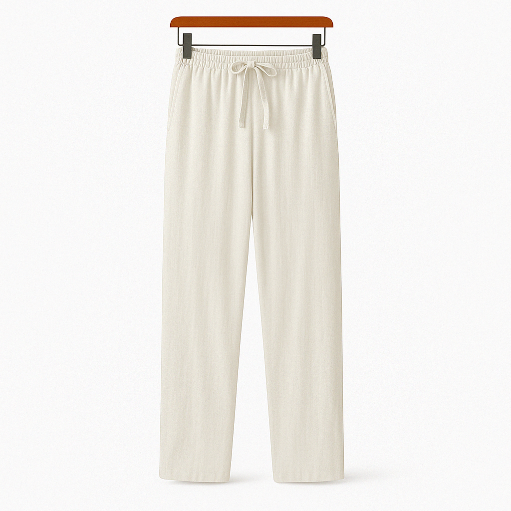 Men’s straight-leg trousers – loose fit summer style