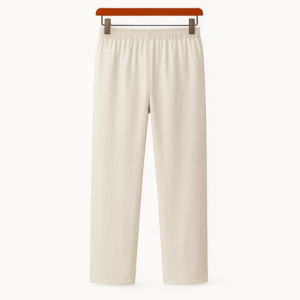 Men’s straight-leg trousers – loose fit summer style