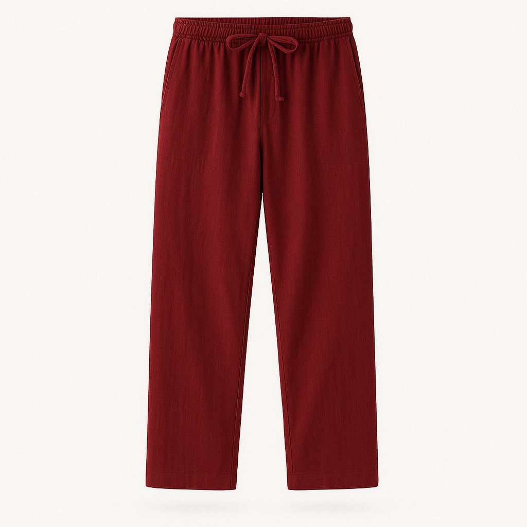 Men’s straight-leg trousers – loose fit summer style
