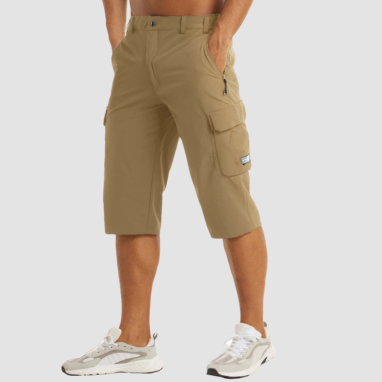 Men's cargo shorts - knee-length