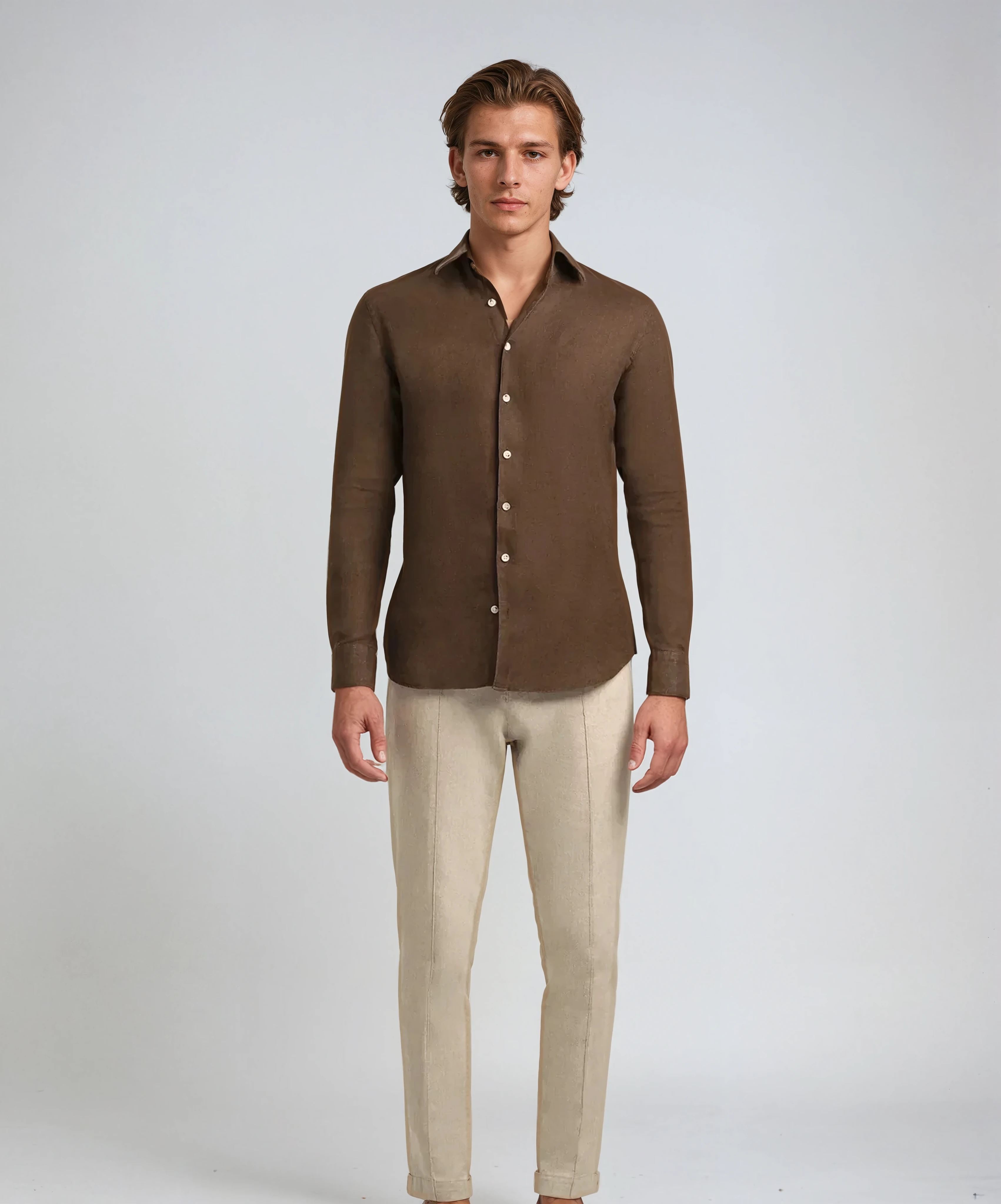 Men's classic long sleeve button down shirt