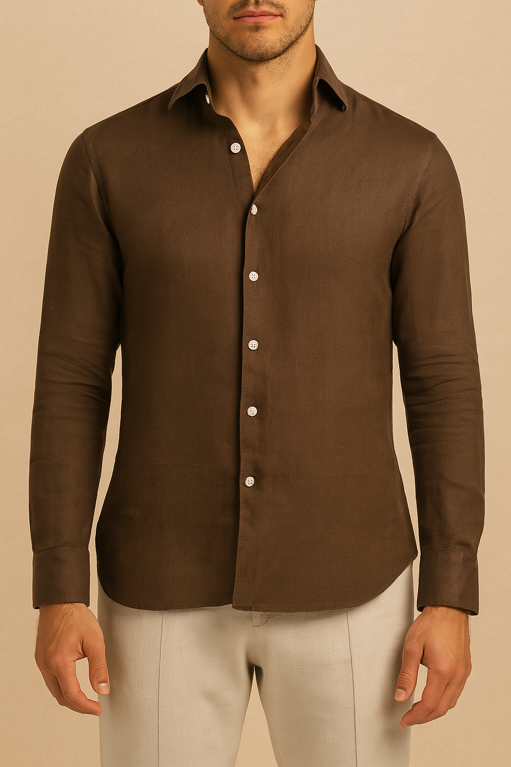 Men's classic long sleeve button down shirt