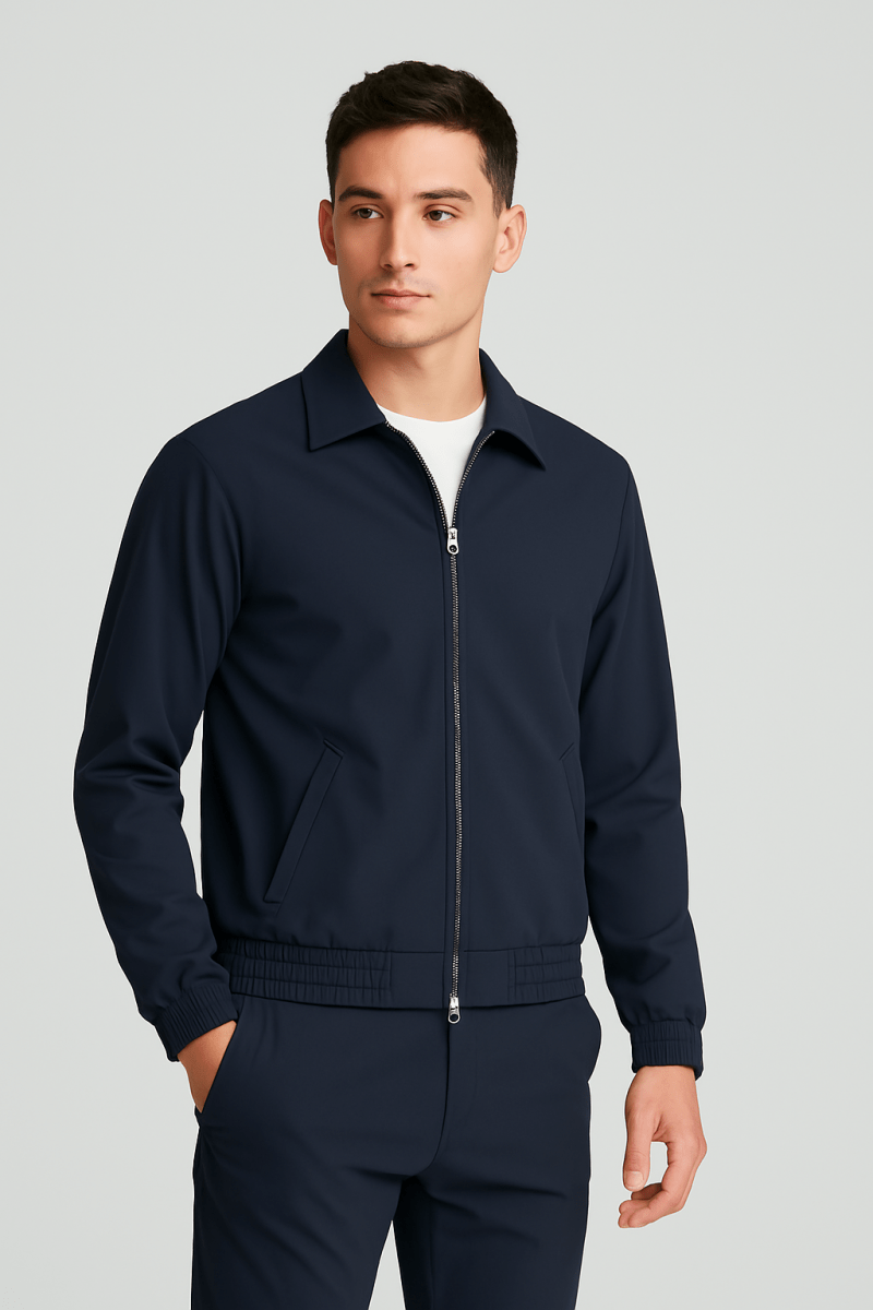 Men’s lightweight summer jacket – modern design with zip and collar