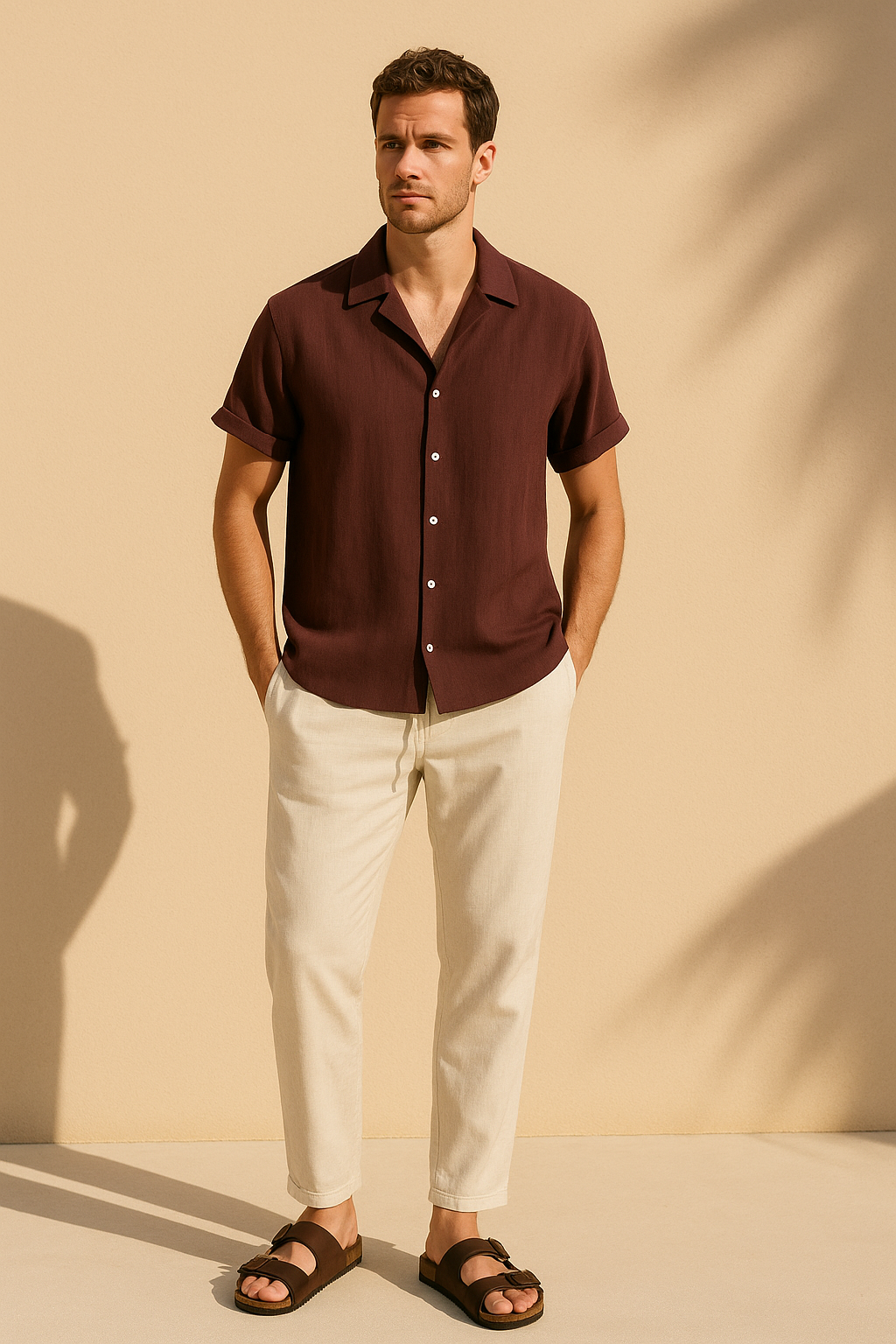 Men's summer co-ord - short sleeve shirt & relaxed fit trousers