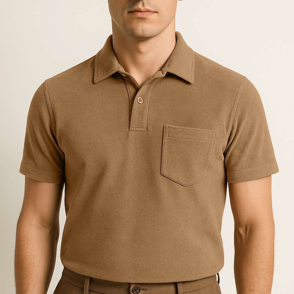 Men’s terry polo shirt