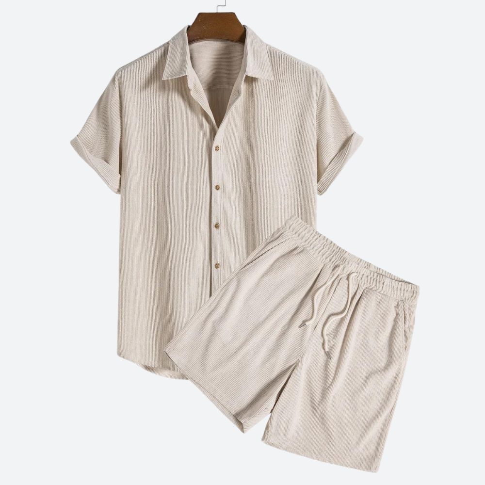 Men’s two-piece summer set – short sleeve shirt & shorts