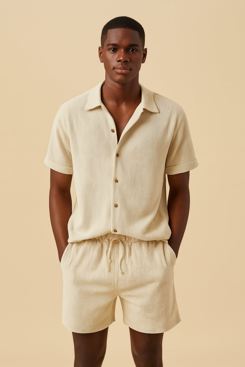 Men’s two-piece summer set – short sleeve shirt & shorts