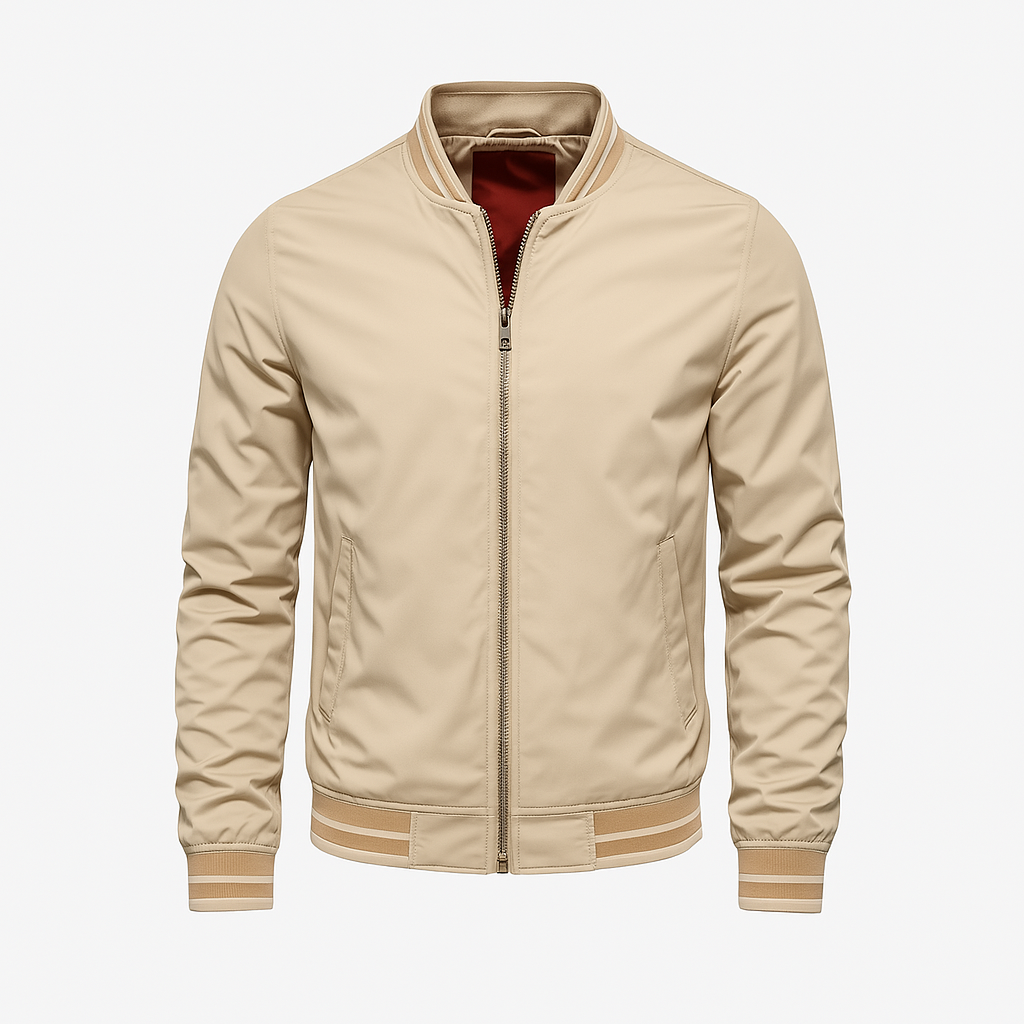 Men's zip-up bomber jacket