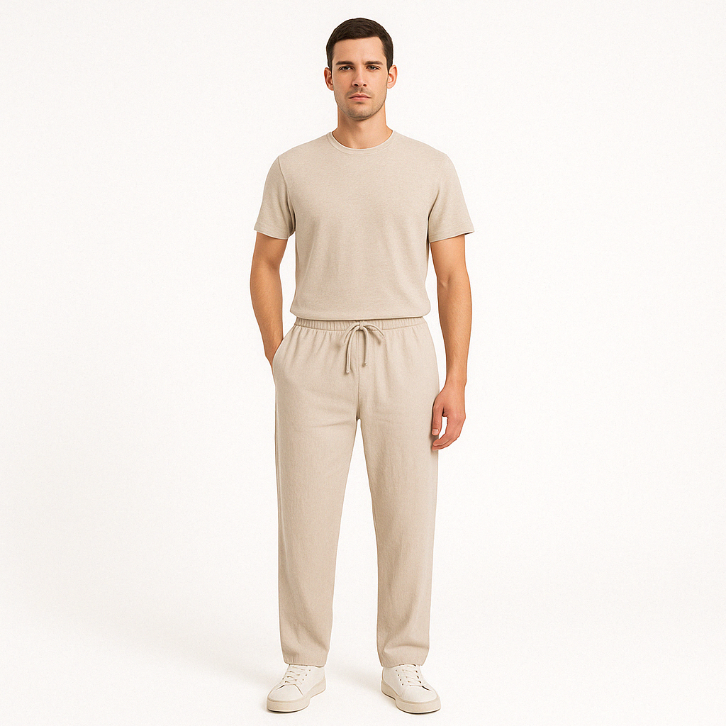 Men's relaxed fit trousers - drawstring waist